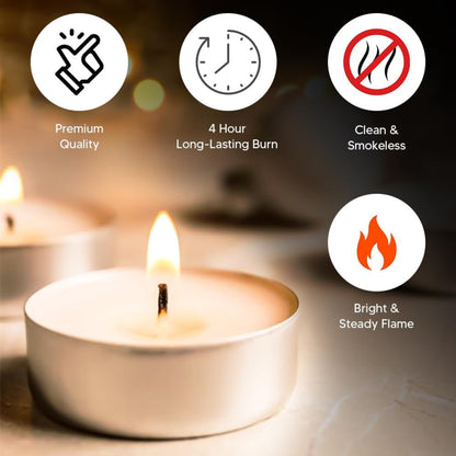 Tea Lights Candles 4 Hours Long
