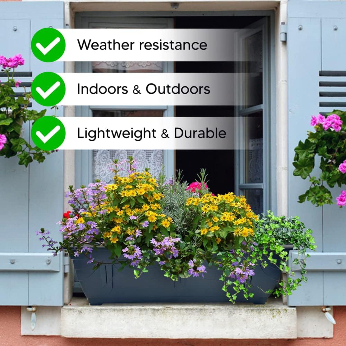 Venetian Window Box for Garden Plants