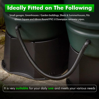 Water Butt Diverter Kit, Connects Downpipe to Water Butt