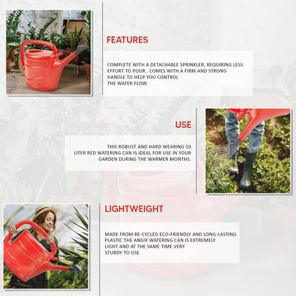 Watering Can With Detachable Rose Head Sprinkler