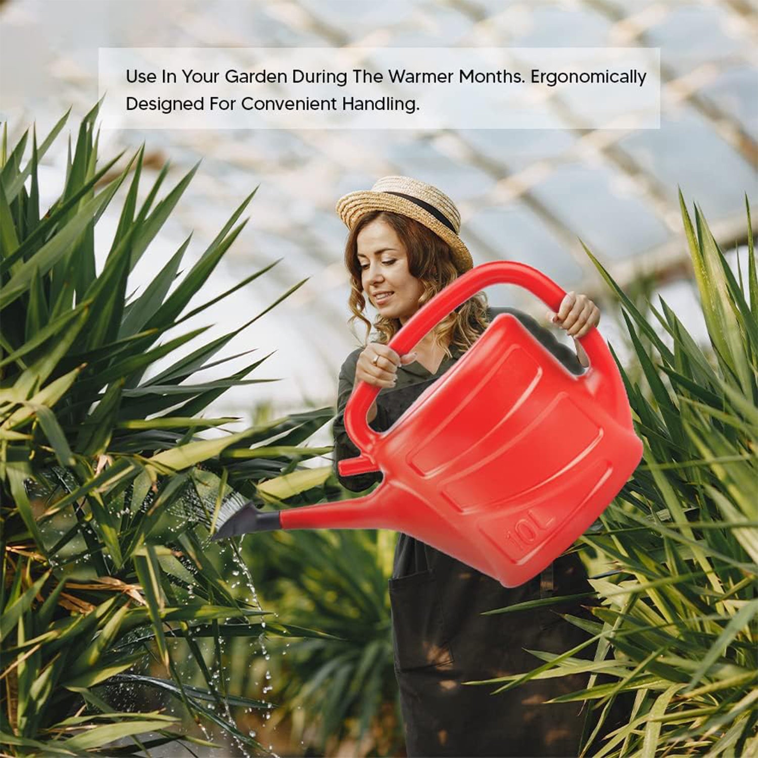 Watering Can With Detachable Rose Head Sprinkler