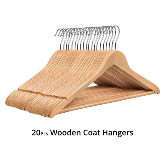 Wooden Coat Hangers Strong Natural Wood
