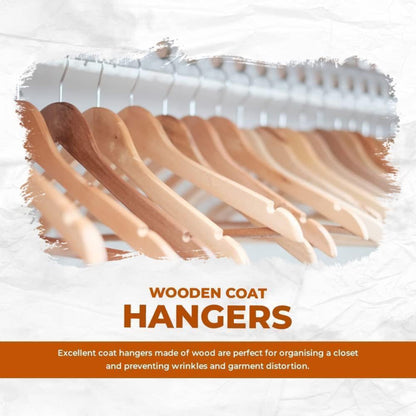 Wooden Coat Hangers Strong Natural Wood
