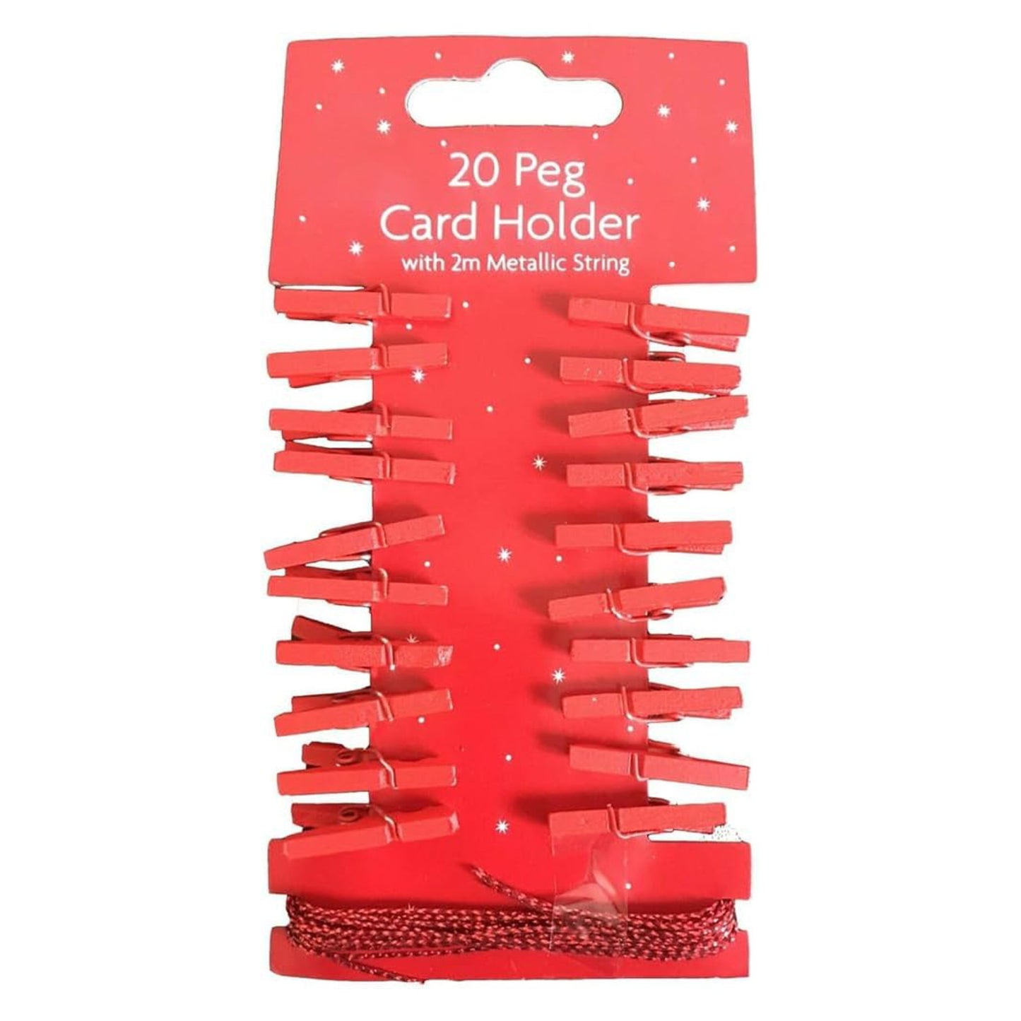 Wooden Peg Christmas Card Holders