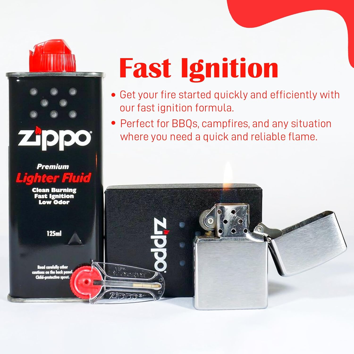 Ziippo 125ml Lighter Fluid with BBQ Lighter