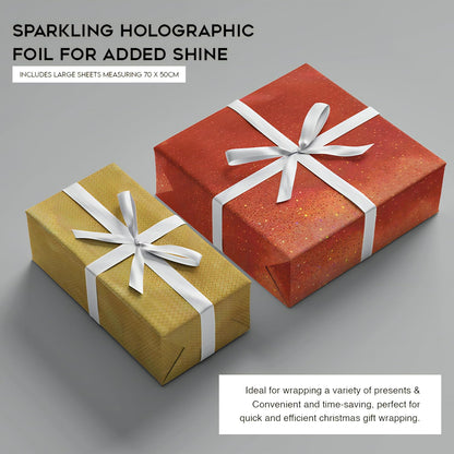 Christmas Holographic Wrapping Paper Roll