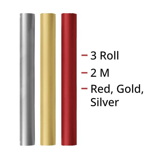 Christmas Metallic Foil Effect Wrapping Papers Rolls
