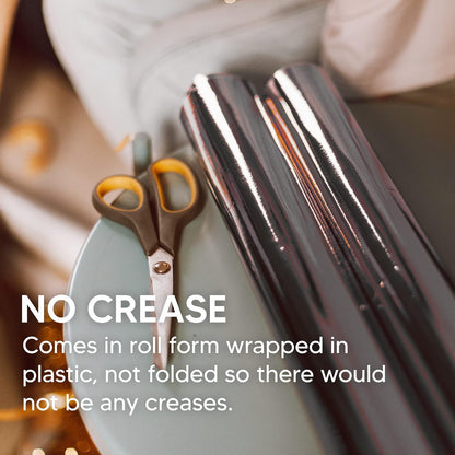 Christmas Metallic Foil Effect Silver Wrapping Papers Rolls