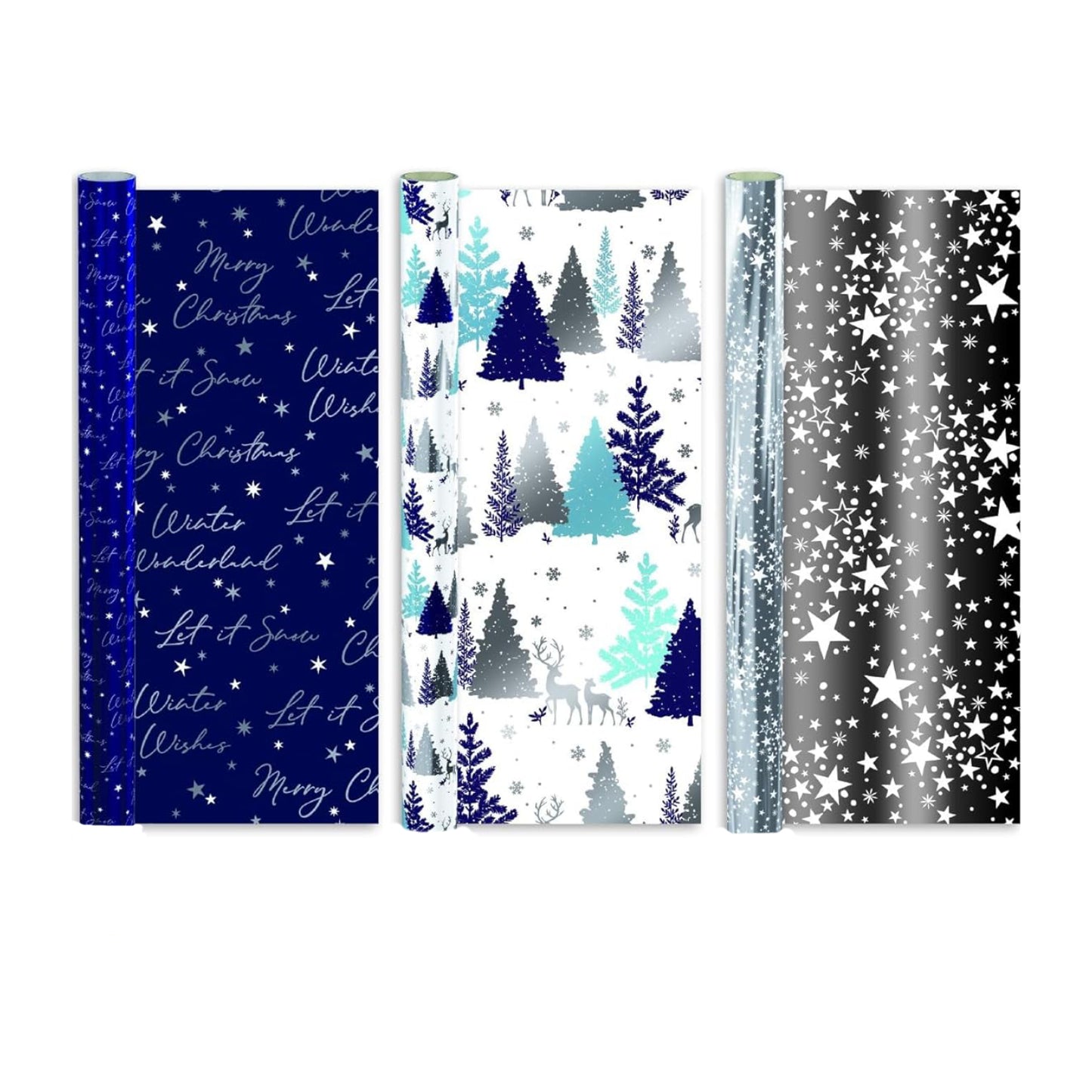 Christmas Wrapping Paper Rolls Foil Elegant