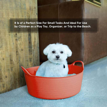 Shallow Tub With Double Handles - 15Ltr, Red