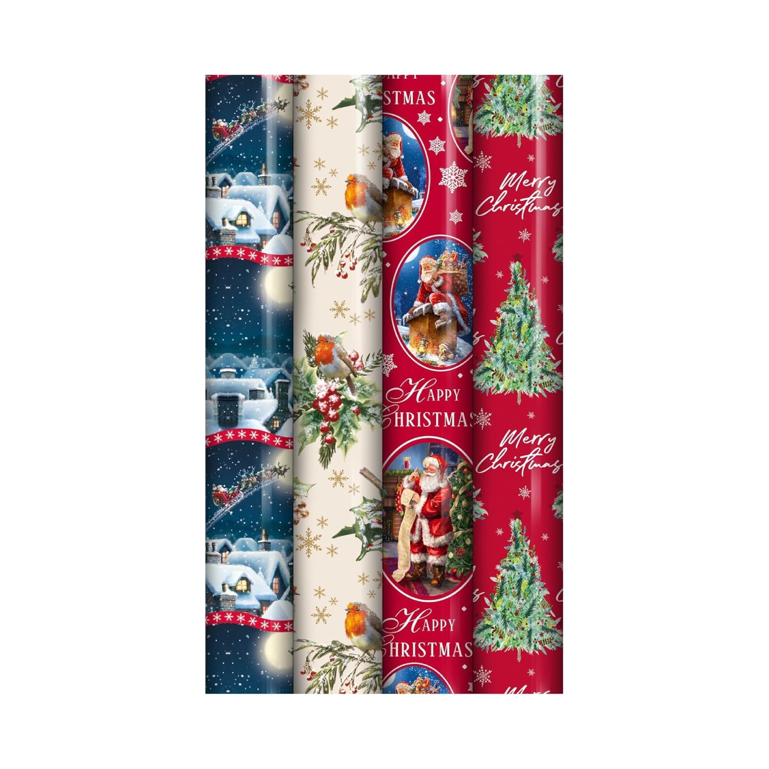 Christmas Wrapping Paper Rolls Cute Xmas Characters