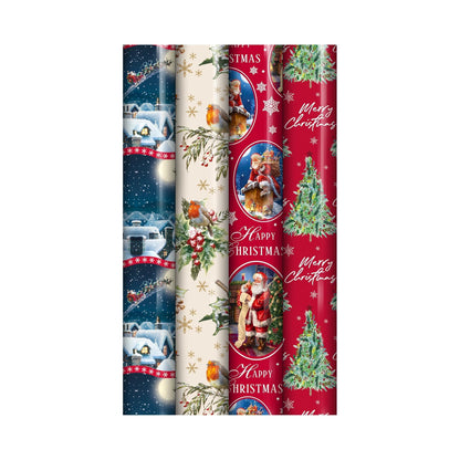 Christmas Wrapping Paper Rolls Cute Xmas Characters