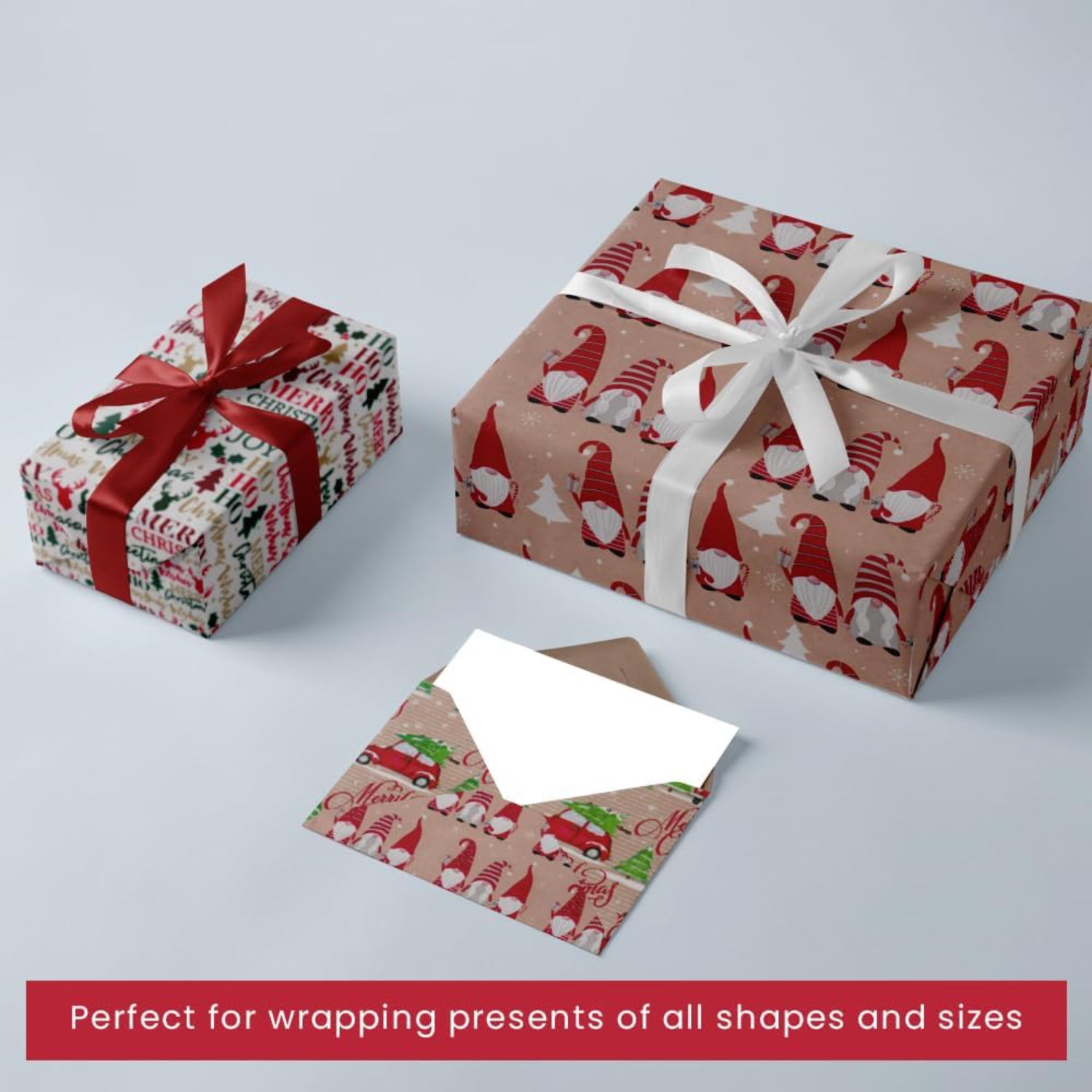 Christmas Wrapping Paper Roll Traditional Tartan Reindeer