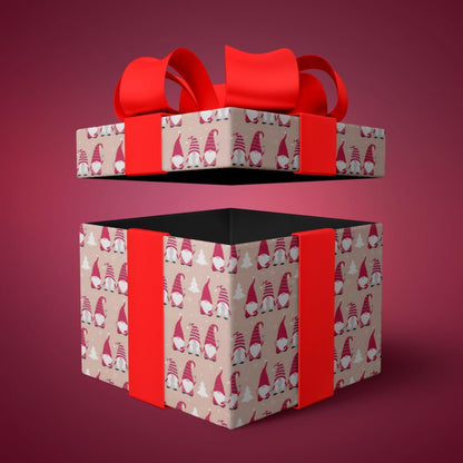 Christmas Wrapping Paper Roll Traditional Tartan Reindeer