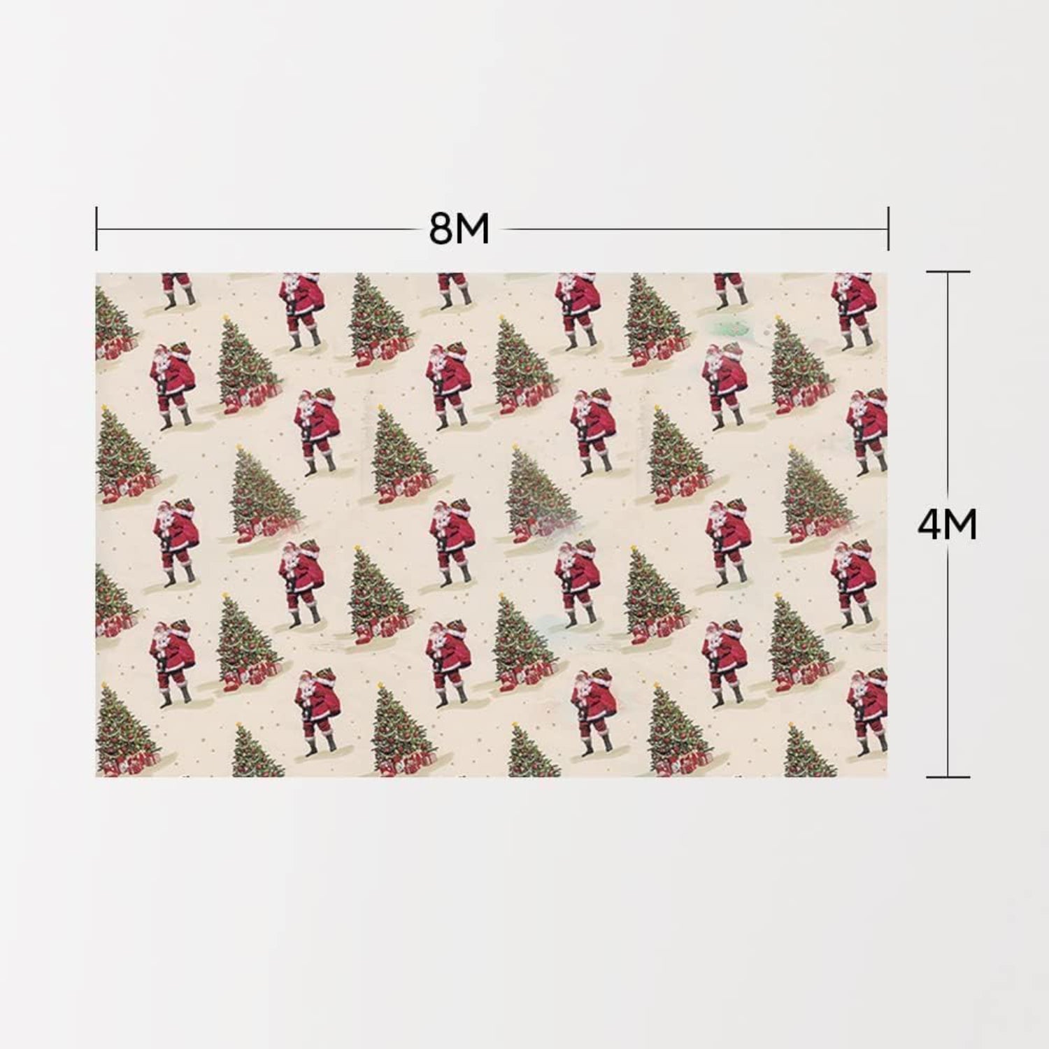 Christmas Wrapping Paper Roll Traditional Santa