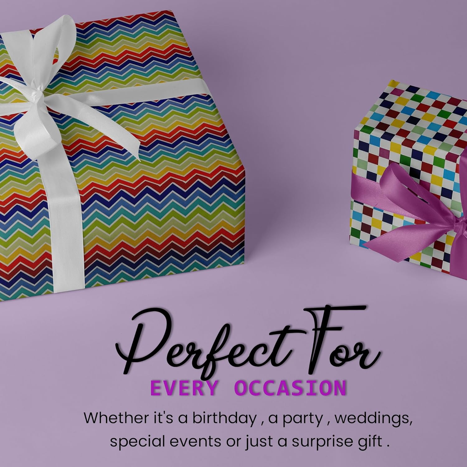 Happy Birthday Gift Wrapping Paper Roll Pattern Design
