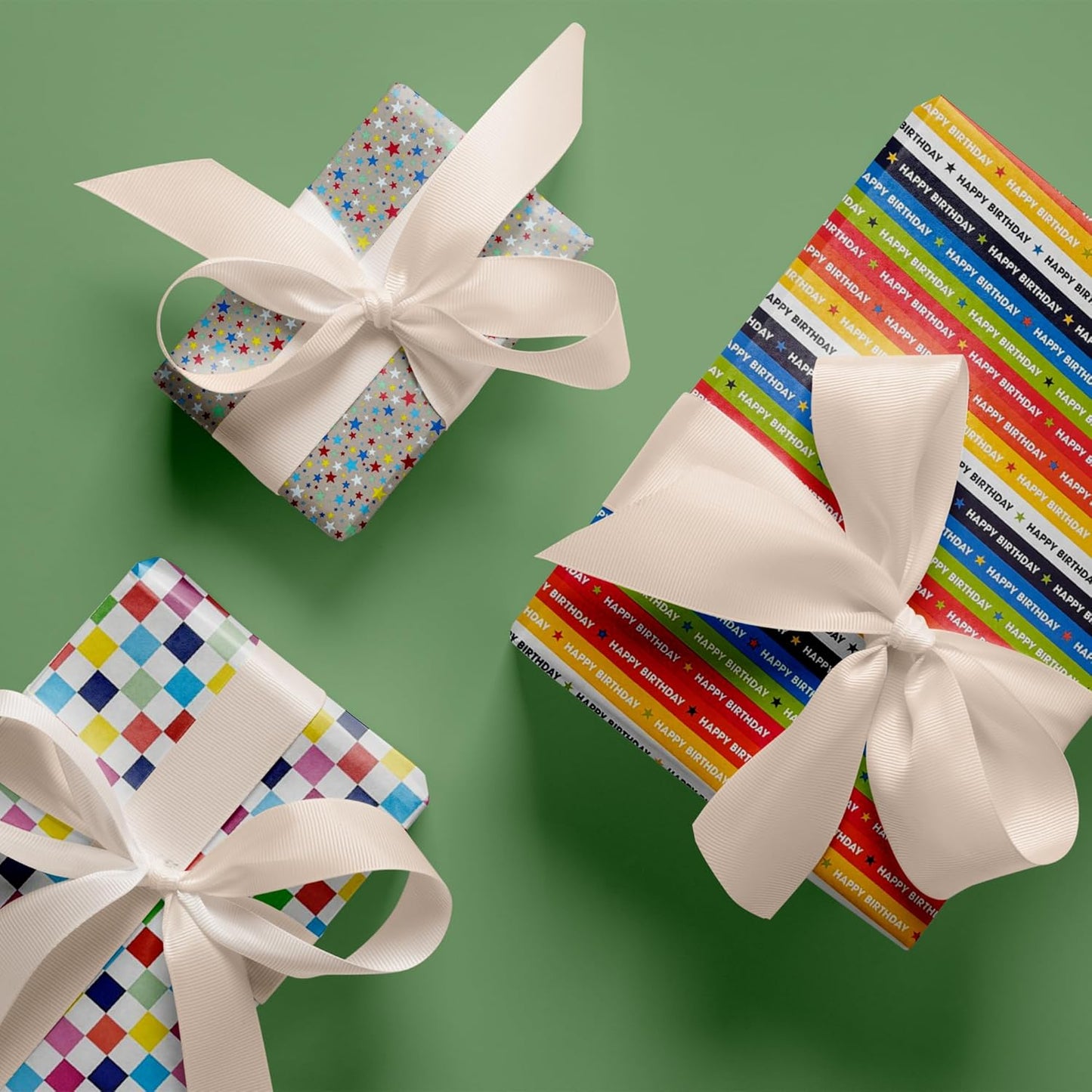 Happy Birthday Gift Wrapping Paper Roll Pattern Design