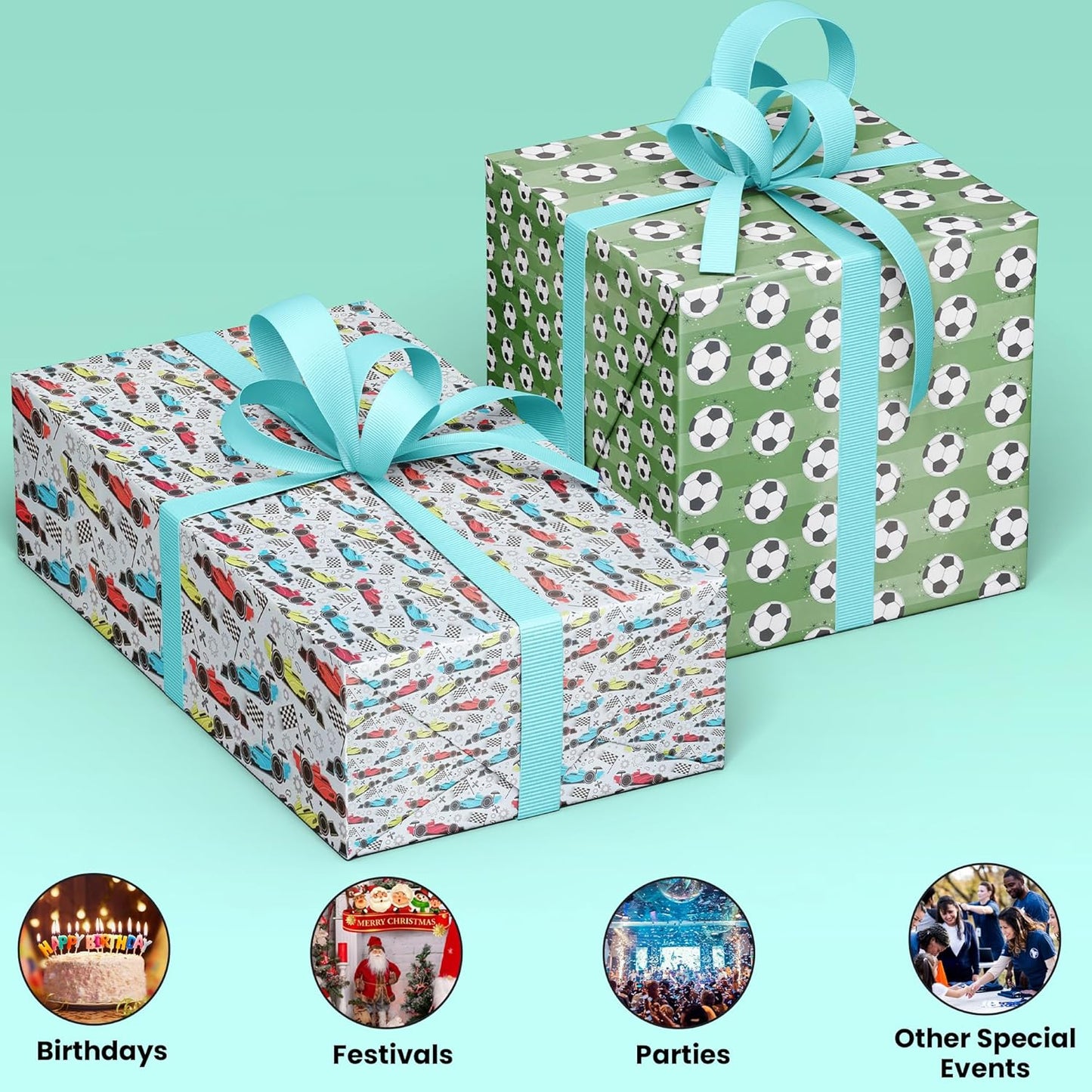 Happy Birthday Gift Wrapping Paper Roll Kids Cute