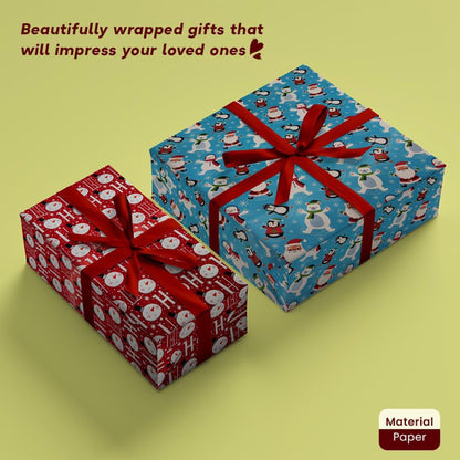 Christmas Wrapping Paper Roll with Tags