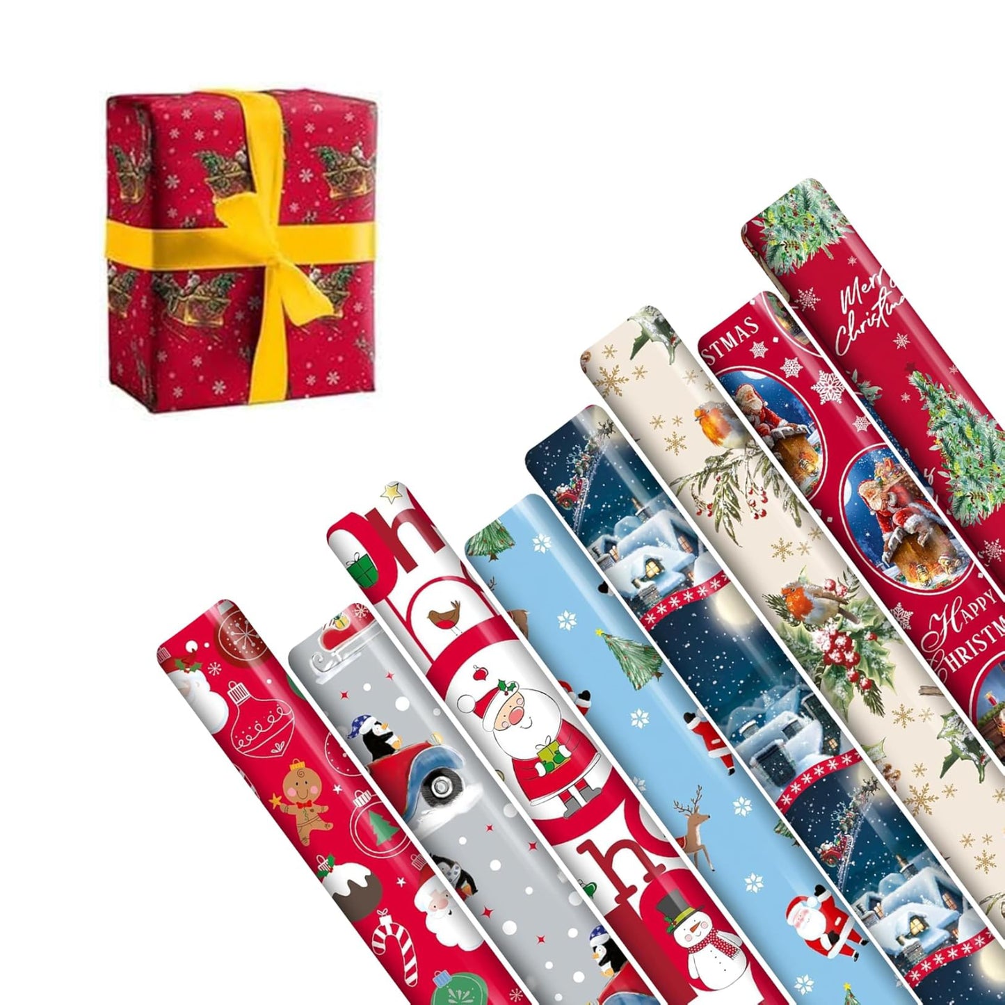 Christmas Wrapping Paper Roll Multiple design