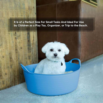 Shallow Tub With Double Handles - 15Ltr, sky blue