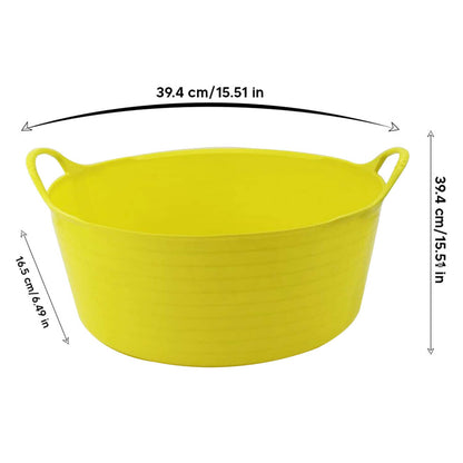 Shallow Tub With Double Handles - 15Ltr, Yellow