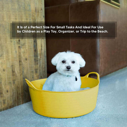 Shallow Tub With Double Handles - 15Ltr, Yellow