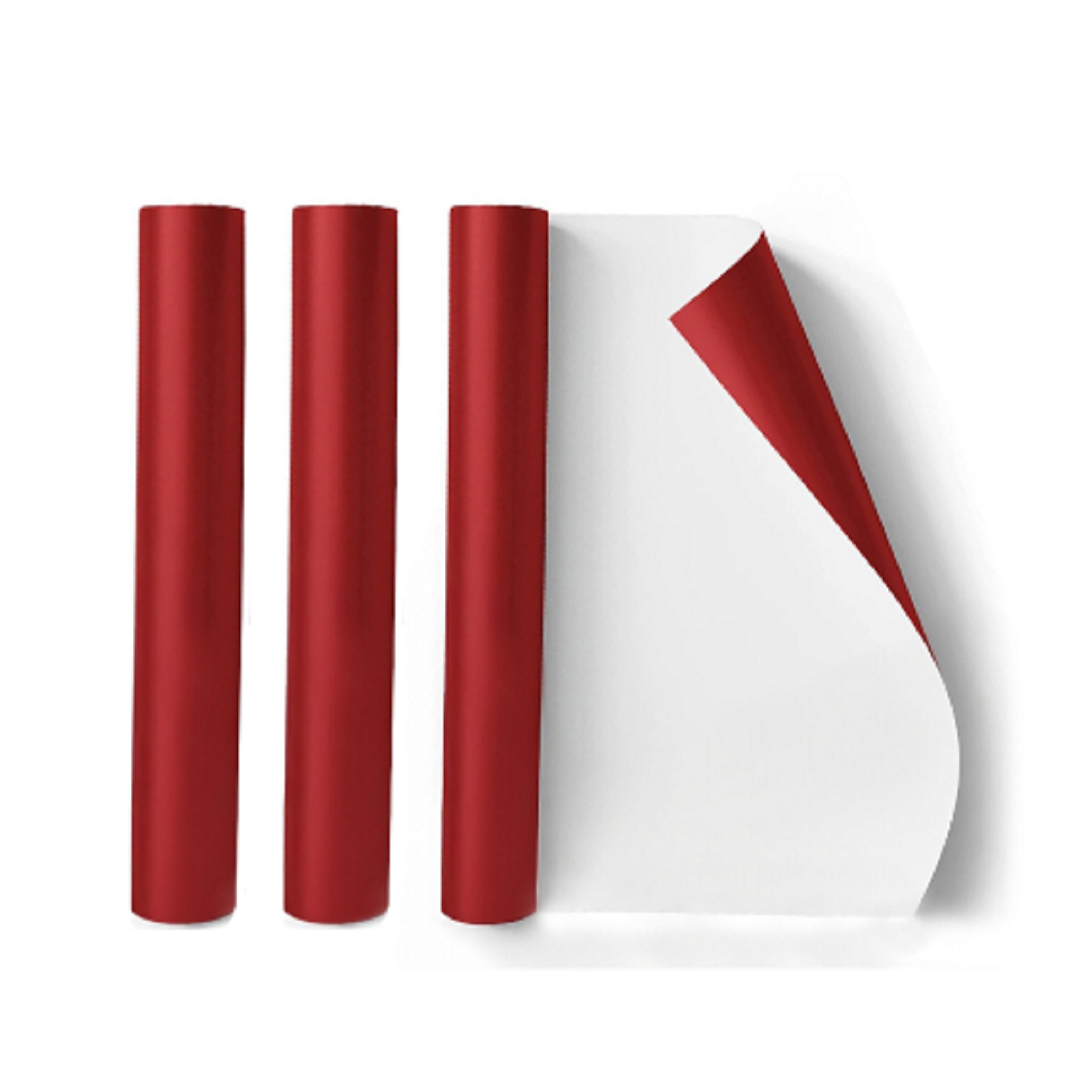 Christmas Metallic Foil Effect Red Wrapping Papers Rolls