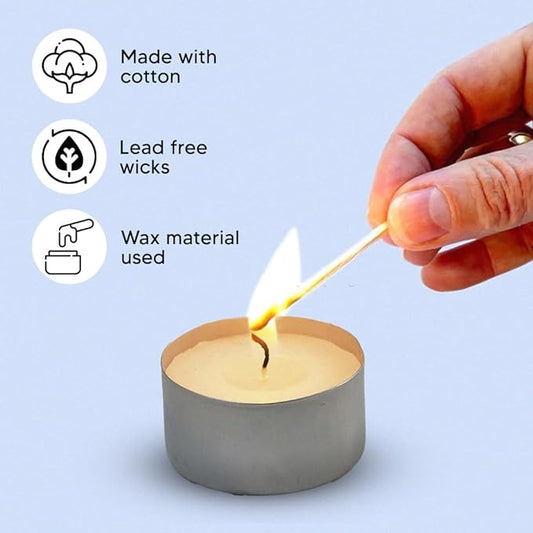 Pack of 200-8 Hour Tea Light Candles